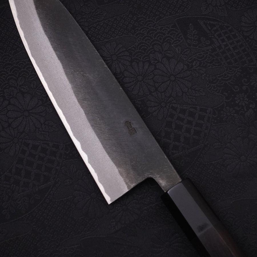 Santoku Blue Steel #2 Kurouchi Chokin "Welle An Fuji" Büffelhorn und Ebenholz Griff 170mm - Image 3