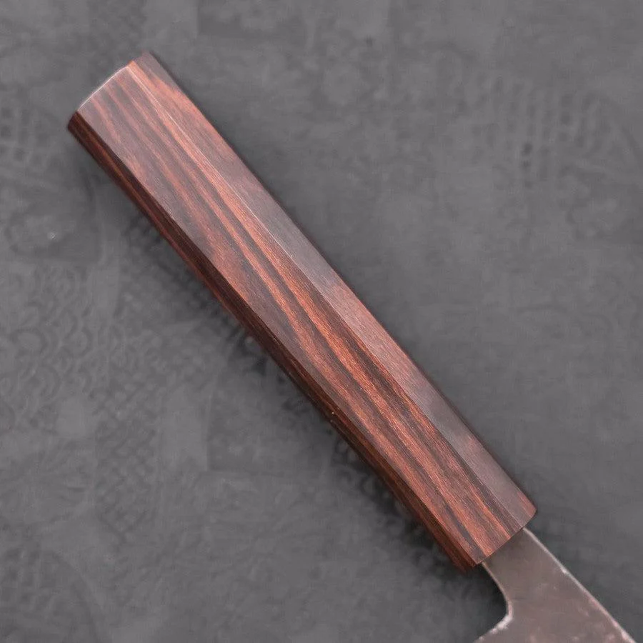 Santoku Blue Steel #2 Kurouchi Sumi Urushi Griff 165mm - Image 6