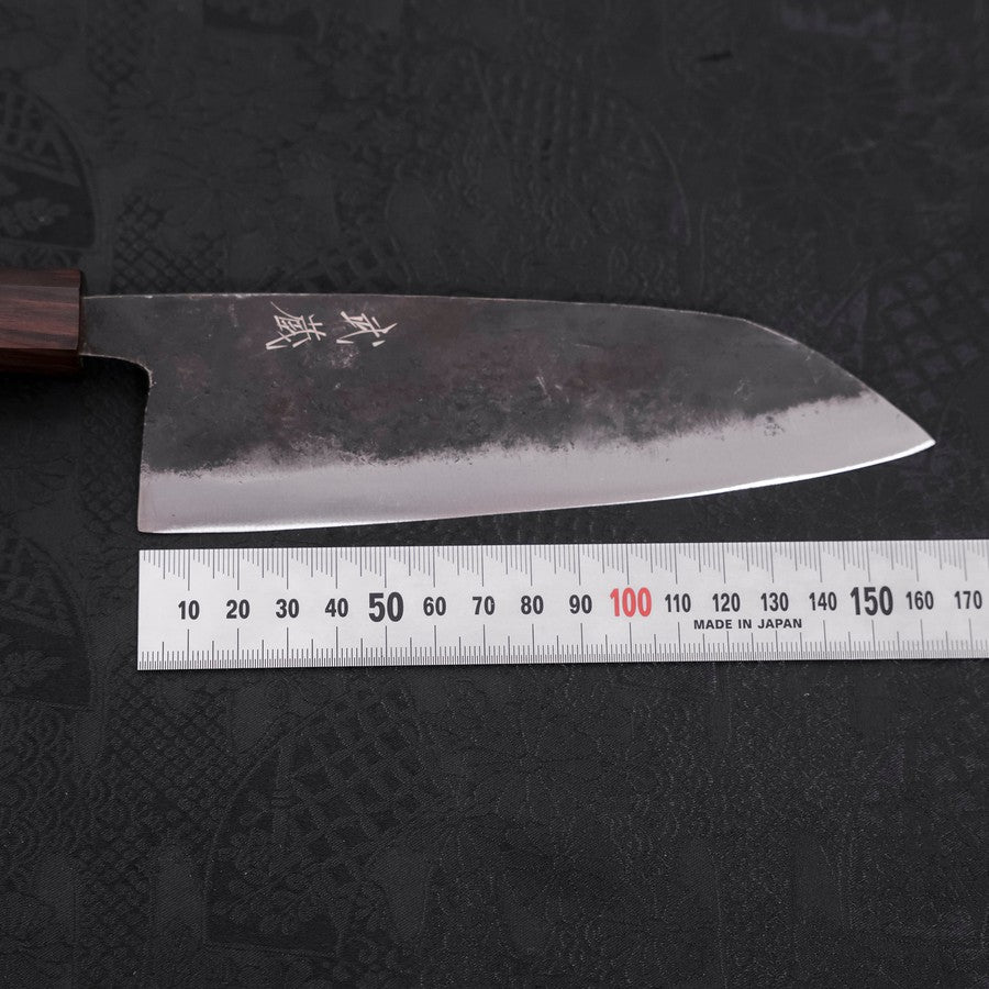 Santoku Blue Steel #2 Kurouchi Sumi Urushi Griff 165mm - Image 7