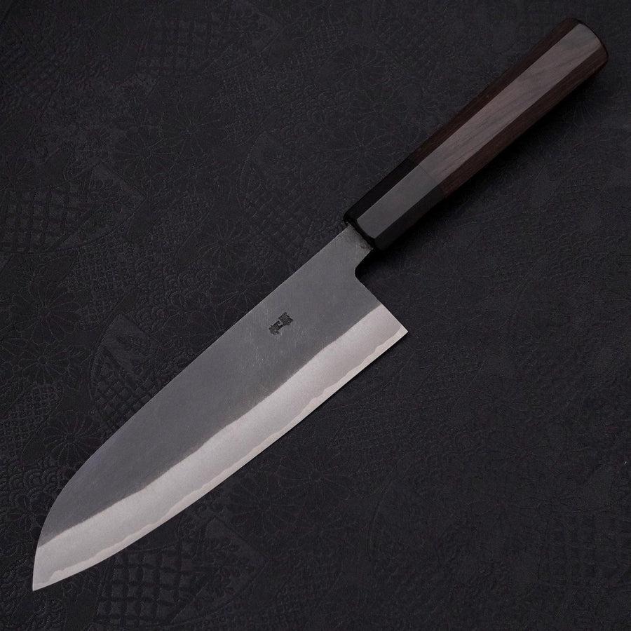Santoku Blue Steel #2 Kurouchi Chokin "Sakura An Fuji" Büffelhorn und Ebenholz Griff 170mm - Image 2