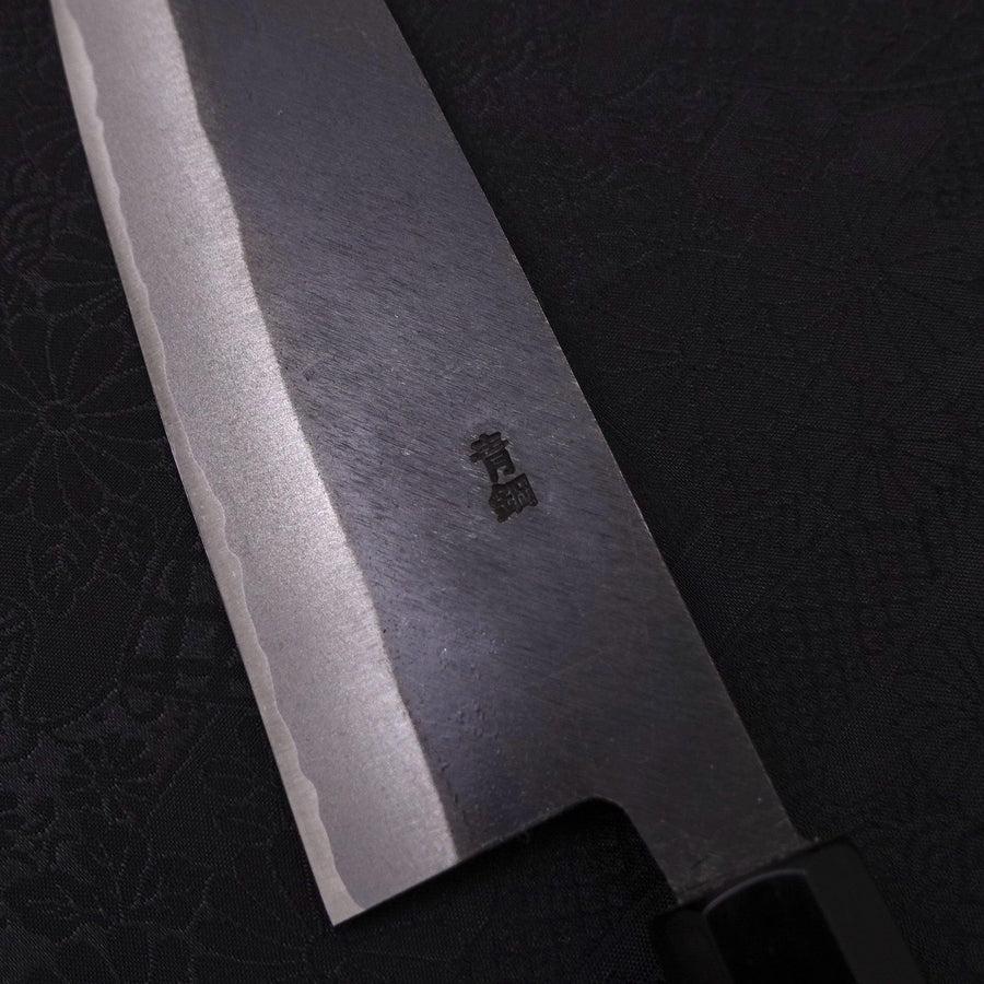 Santoku Blue Steel #2 Kurouchi Chokin "Sakura An Fuji" Büffelhorn und Ebenholz Griff 170mm - Image 3