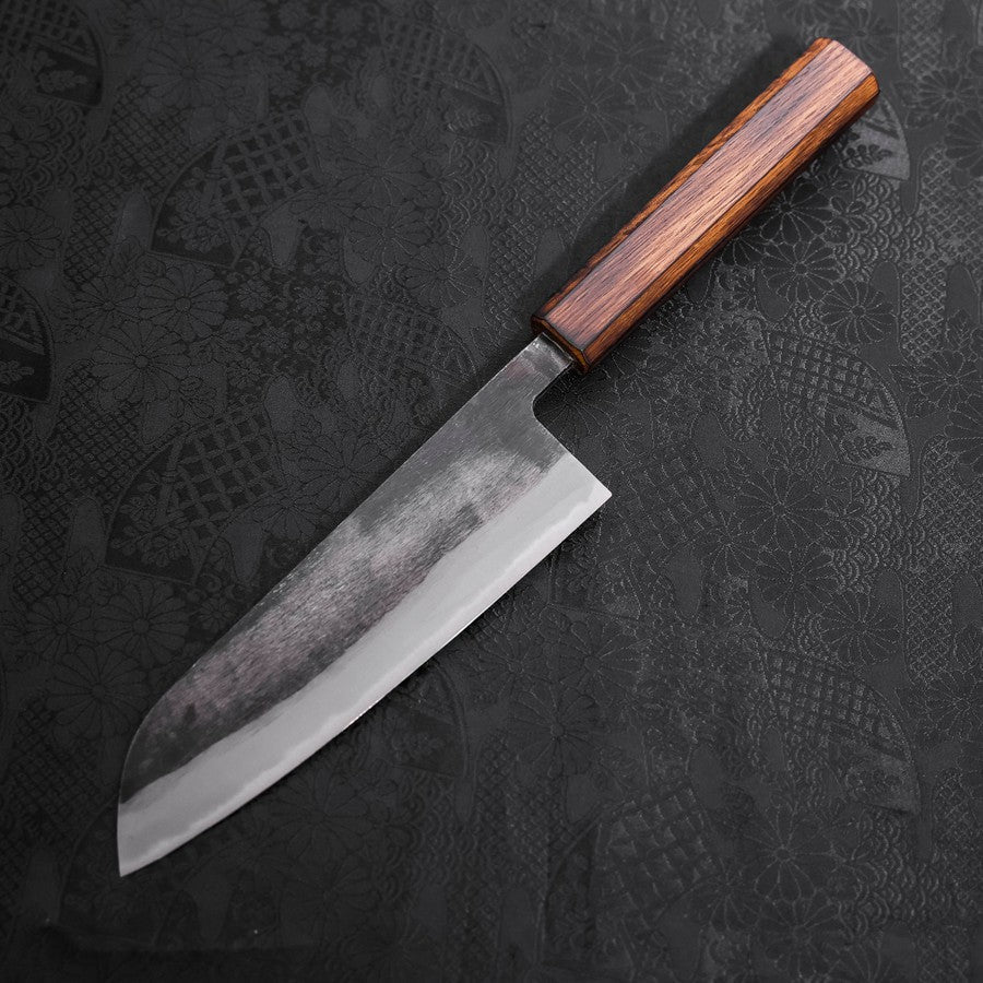 Santoku Blue Steel #2 Kurouchi Sumi Urushi Griff 165mm - Image 2