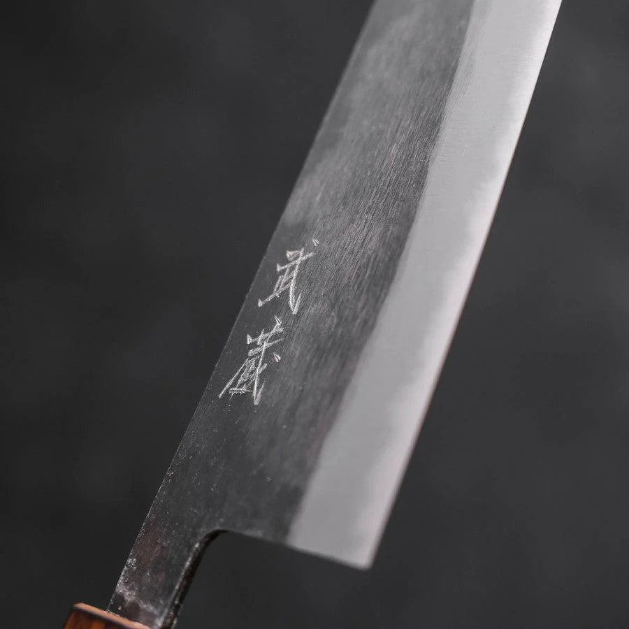 Santoku Blue Steel #2 Kurouchi Sumi Urushi Griff 165mm - Image 3