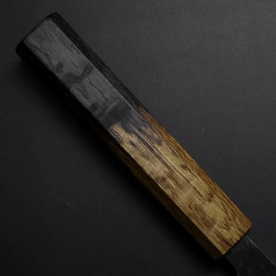 Santoku Blue Steel #2 Kurouchi Yaki Urushi Griff 165mm - Image 6