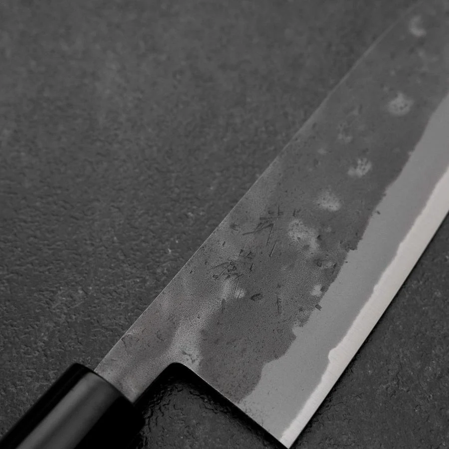 Santoku Blue Steel #2 Nashiji Edelstahlummantelung Eibenholz Griff 165mm - Image 3