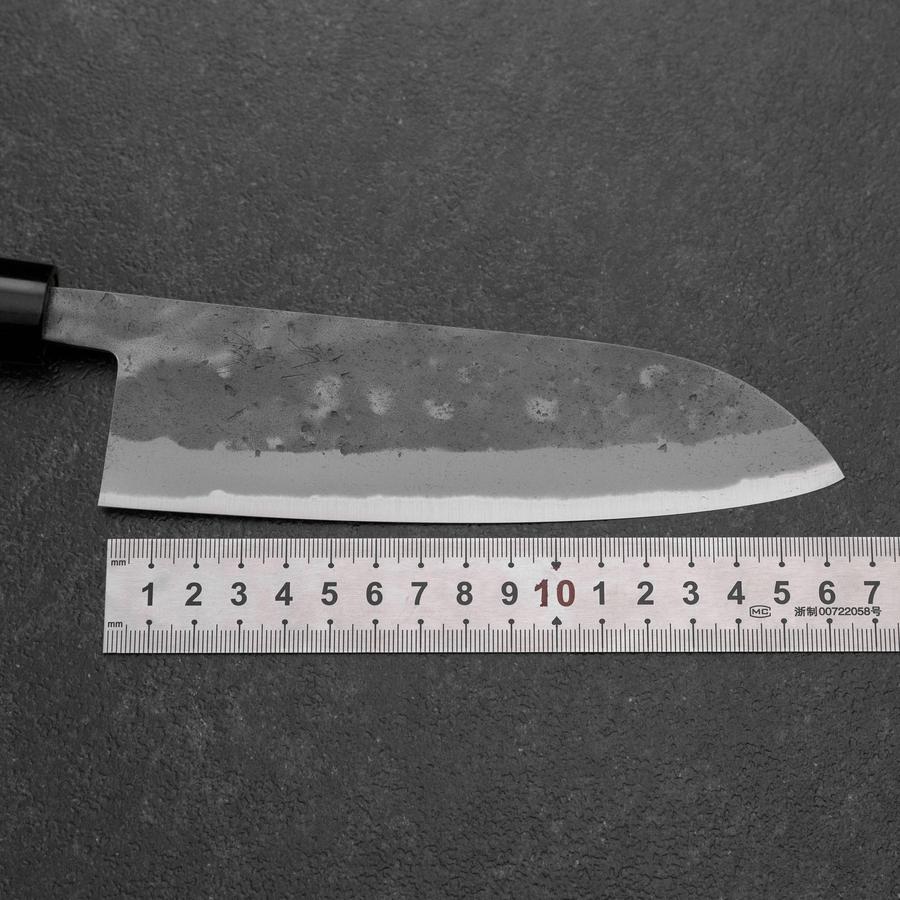 Santoku Blue Steel #2 Nashiji Edelstahlummantelung Eibenholz Griff 165mm - Image 6