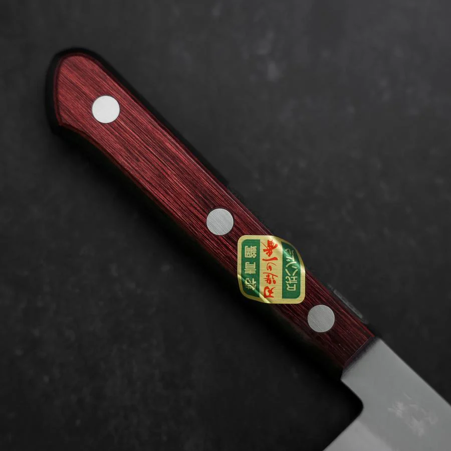 Santoku Blue Super Edelstahlummantelung Poliert Schwarz-Roter Westlicher Griff 140mm - Image 6