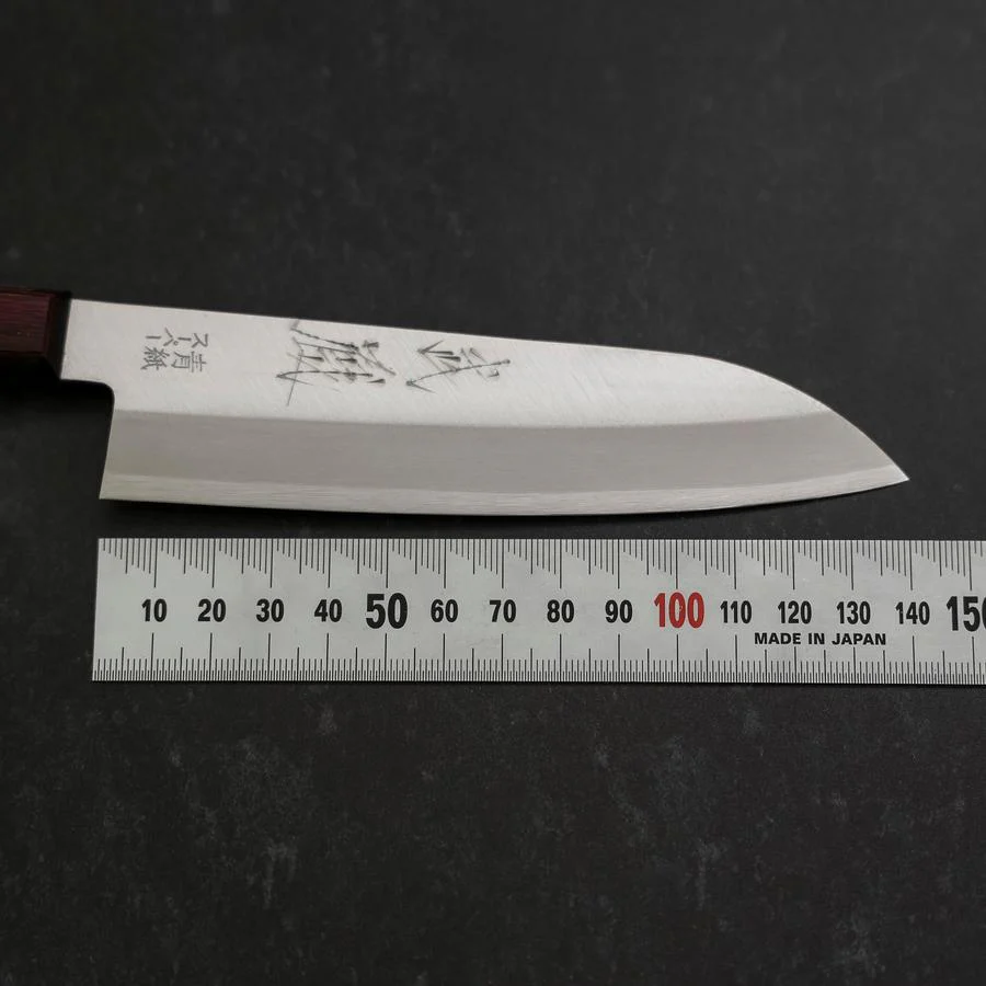 Santoku Blue Super Edelstahlummantelung Poliert Schwarz-Roter Westlicher Griff 140mm - Image 7