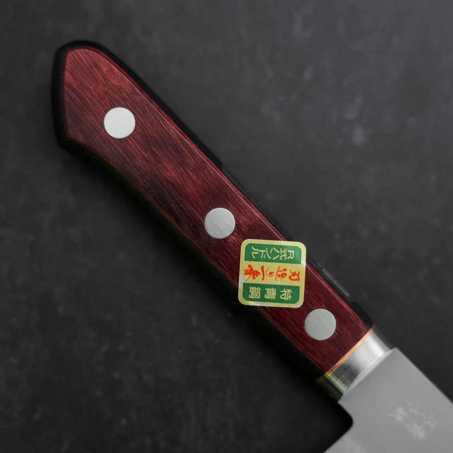 Santoku Blue Super Edelstahlummantelung Poliert Schwarz-Roter Westlicher Griff 165mm - Image 6