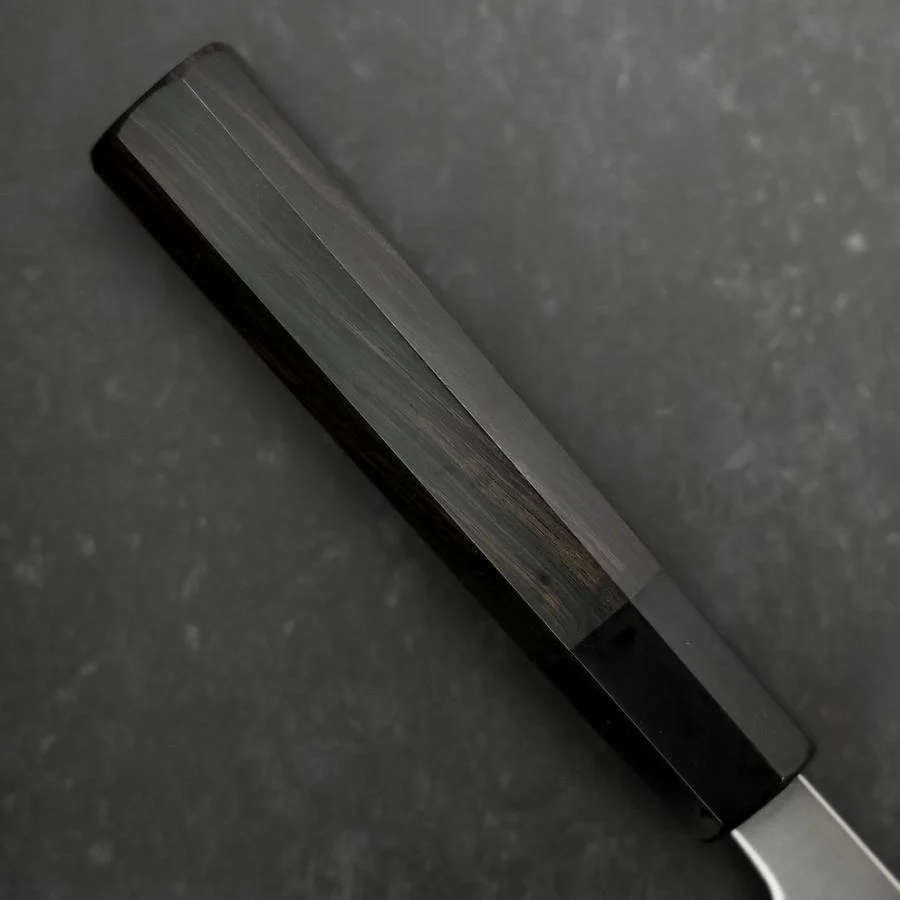 Santoku Blue Super Poliert Büffelhorn und Ebenholz Griff 165mm - Image 6