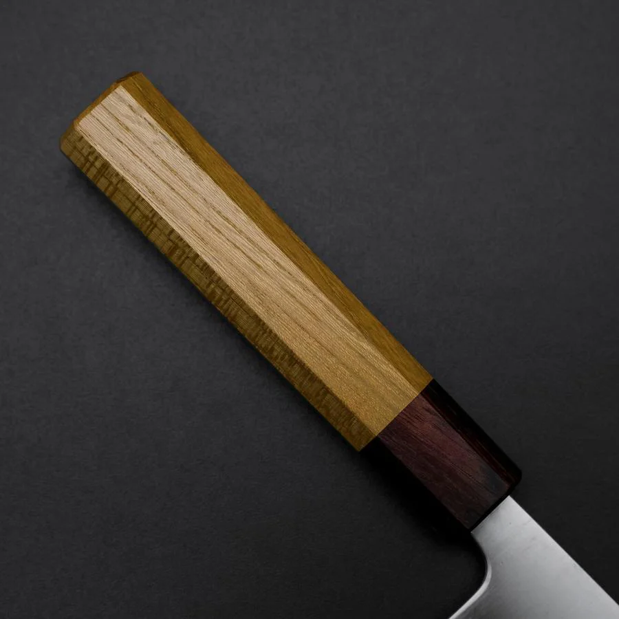 Santoku Blue Super Poliert Zelkove Griff 165mm - Image 6