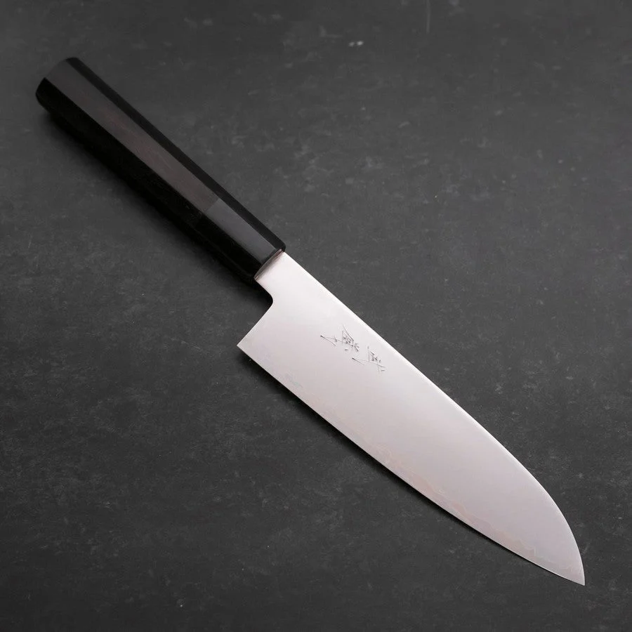 Santoku Chromax Poliert Büffelhorn und Ebenholz Griff 170mm