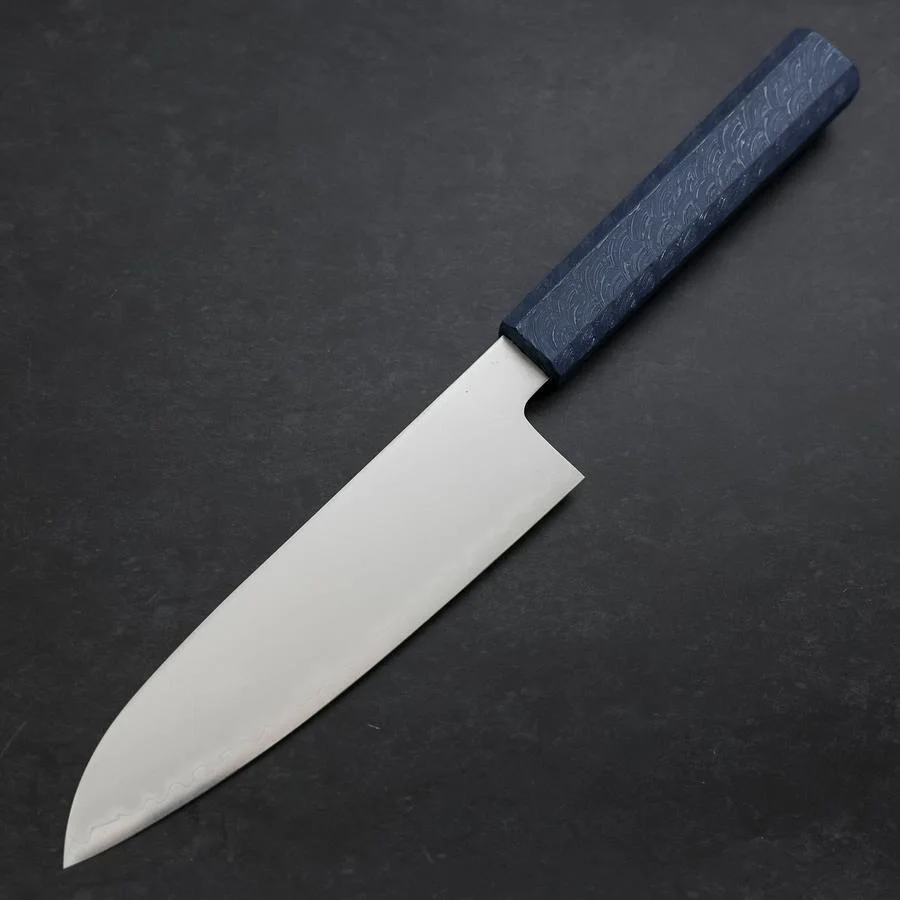 Santoku Chromax Poliert Blauer Urushi Griff 170mm - Image 2