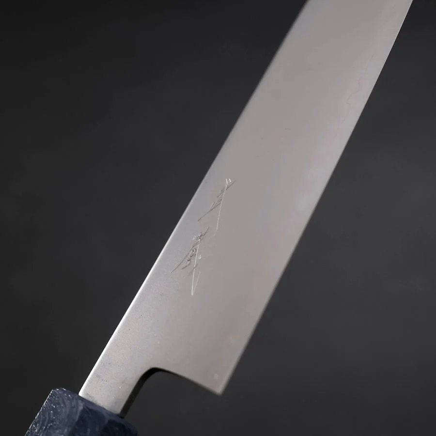 Santoku Chromax Poliert Blauer Urushi Griff 170mm - Image 3