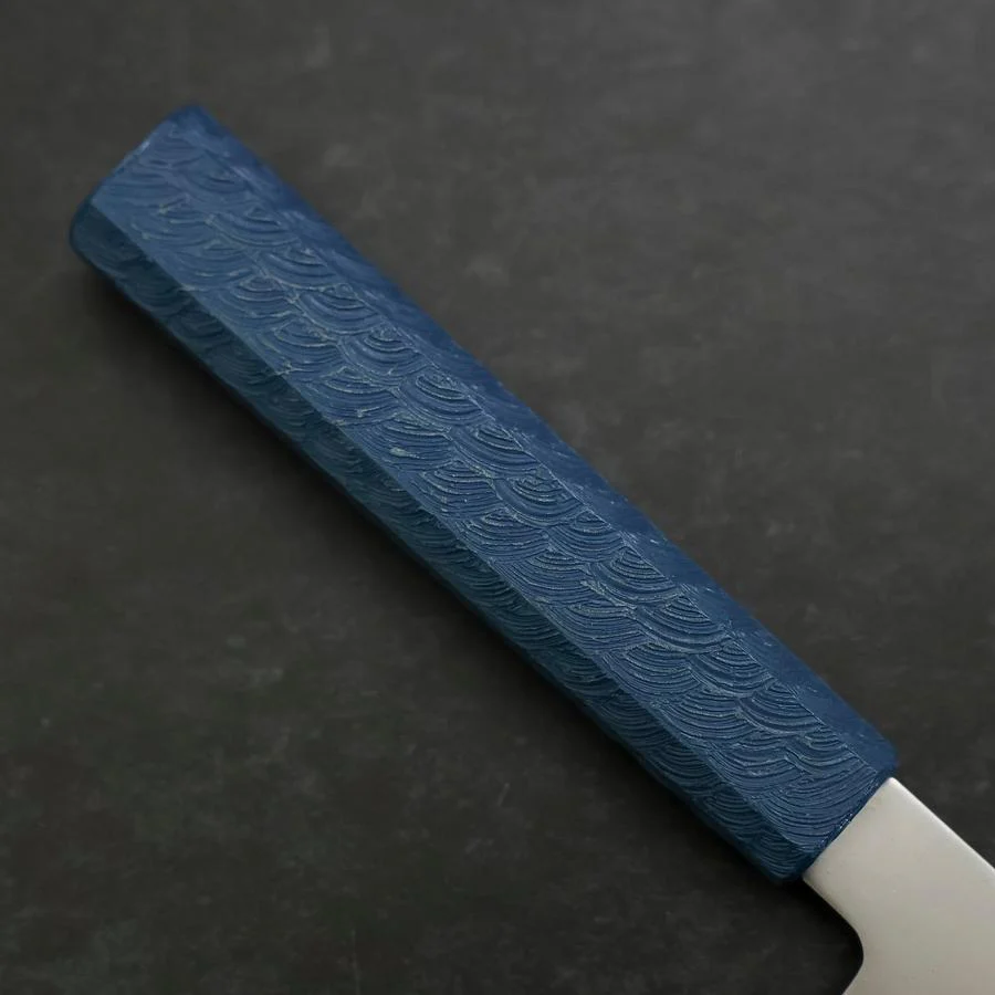 Santoku Chromax Poliert Blauer Urushi Griff 170mm - Image 6