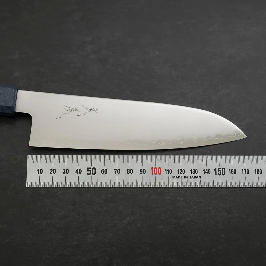 Santoku Chromax Poliert Blauer Urushi Griff 170mm - Image 7