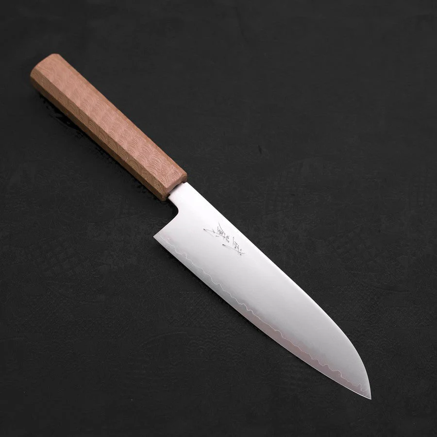 Santoku Chromax Poliert Weißer Urushi Griff 170mm