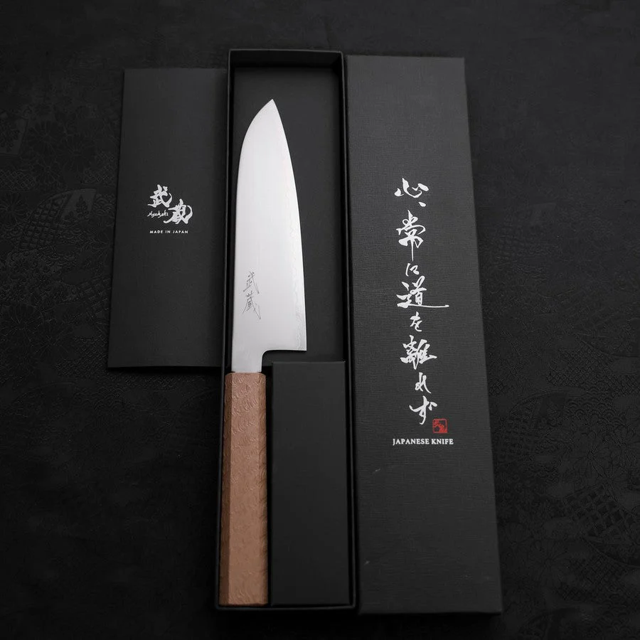 Santoku Chromax Poliert Weißer Urushi Griff 170mm - Image 8