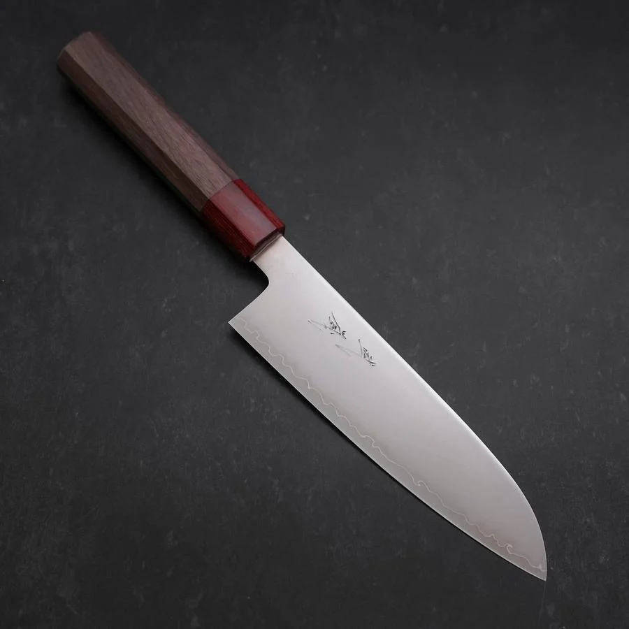 Santoku Chromax Poliert Walnussholz Griff 170mm