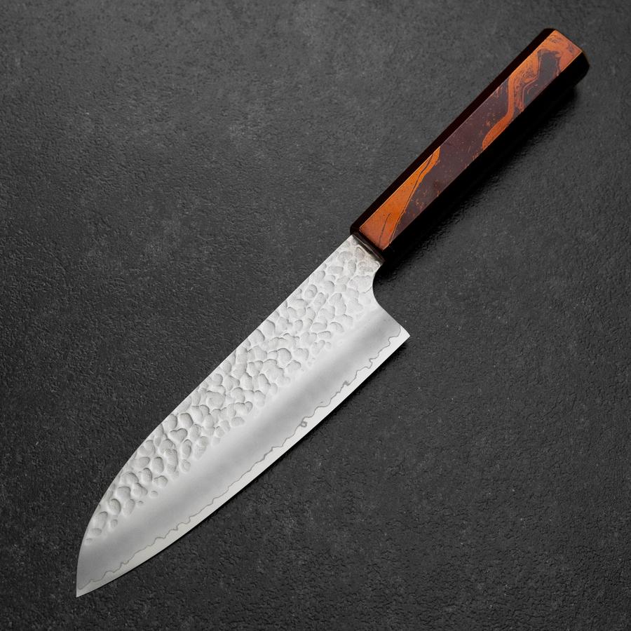 Santoku HAP-40 Tsuchime Roter Urushi Griff 180mm - Image 2