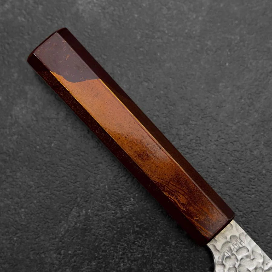 Santoku HAP-40 Tsuchime Roter Urushi Griff 180mm - Image 6
