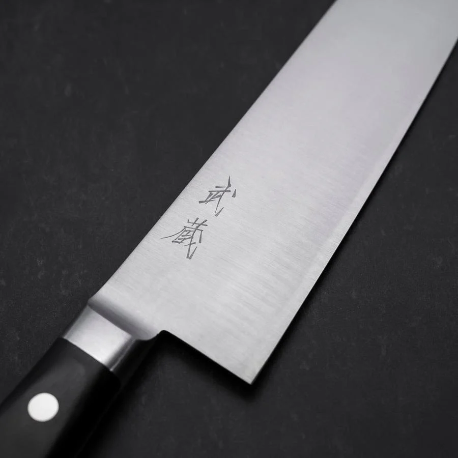Santoku Molybdän Poliert Schwarzer Westlicher Griff 180mm - Image 3