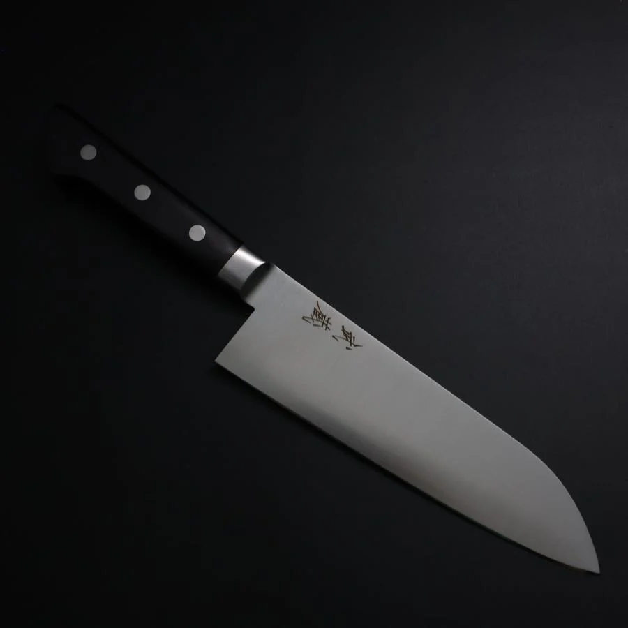 Santoku Molybdän Poliert Schwarzer Westlicher Griff 175mm