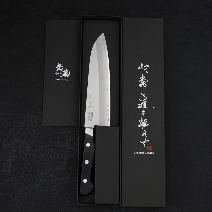 Santoku Schwedenstahl Poliert Westlicher Griff 170mm - Image 8