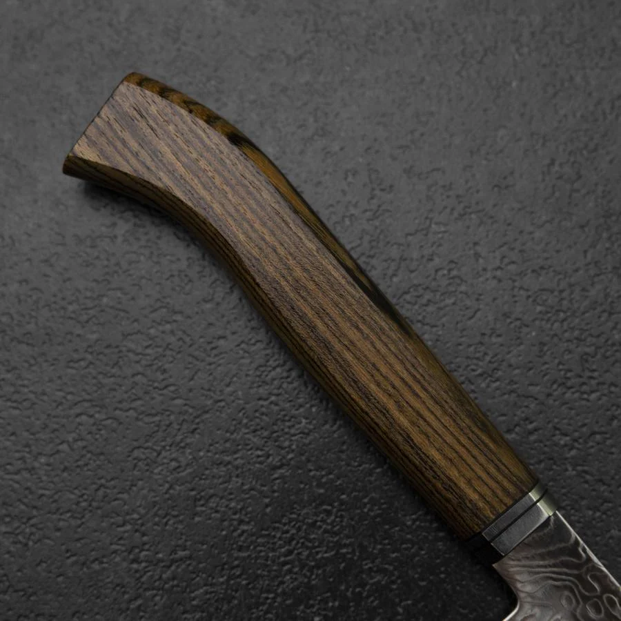 Santoku SG-2 Damast Goldener Westlicher Ebenholz Griff 180mm - Image 6