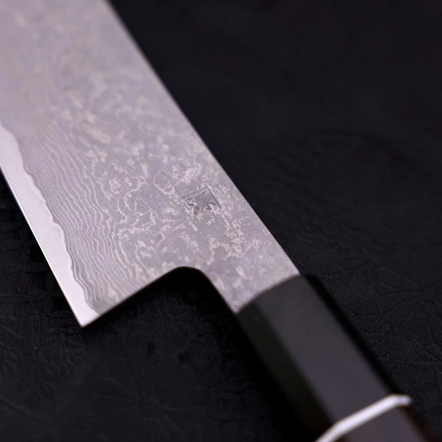 Santoku SG-2 Damast Büffelhorn und Ebenholz Griff 165mm - Image 3