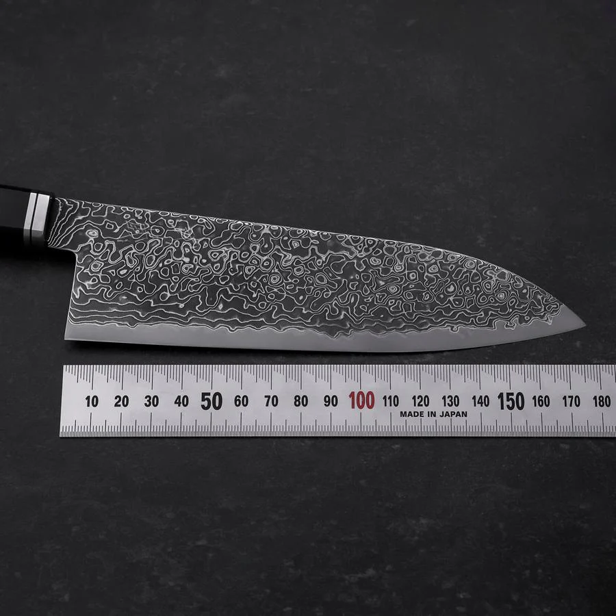 Santoku SG-2 Kurozome Damast Ebenholz Griff 180mm - Image 7