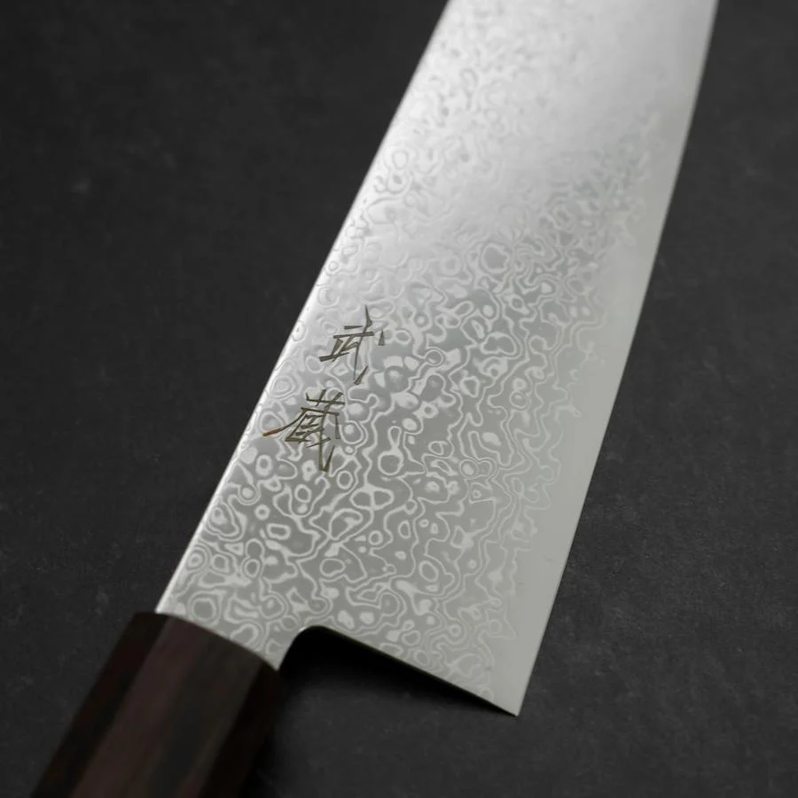 Santoku SG-2 Nickel Damast Ebenholz Griff 180mm - Image 3