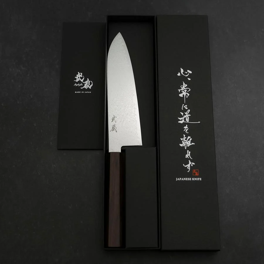 Santoku SG-2 Nickel Damast Ebenholz Griff 180mm - Image 8