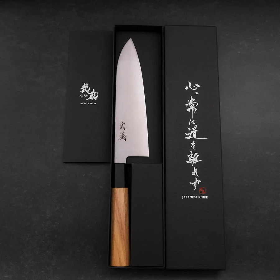 Santoku SG-2 Poliert Büffelhorn und Zelkove Griff 180mm - Image 8
