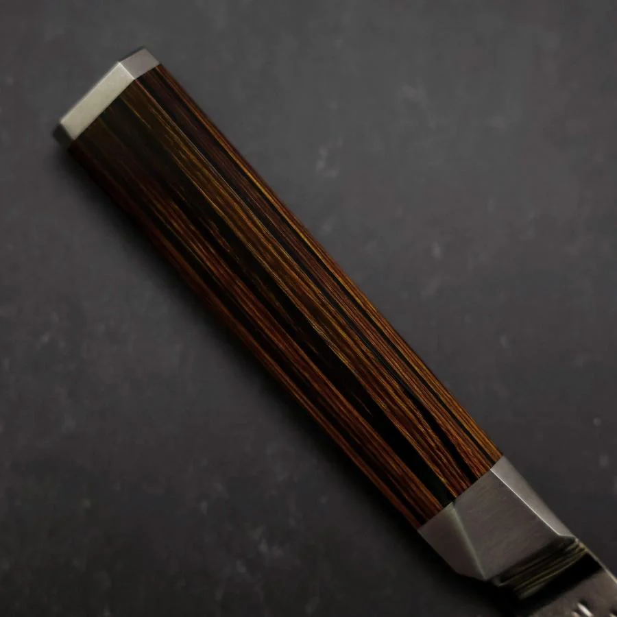 Santoku SG-2 Tsuchime Damast Oktogonaler Mahagoni Griff 180mm - Image 6