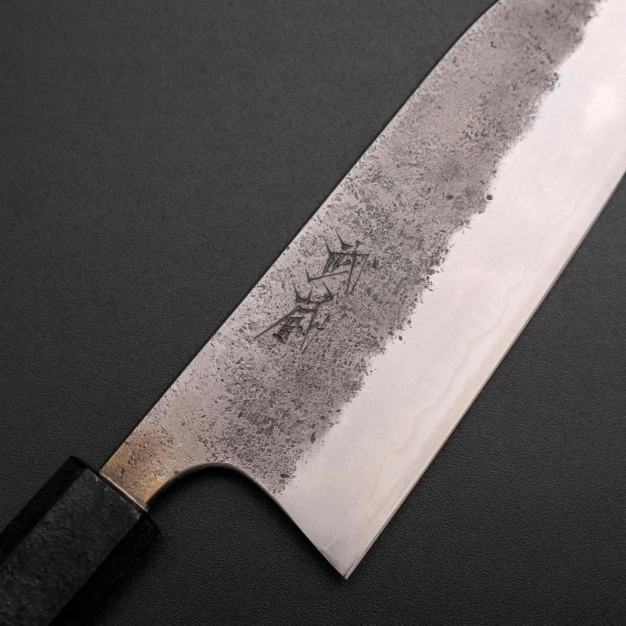 Santoku Silver Steel #3 Nashiji Schwarzer Ishime Urushi Griff 165mm - Image 3