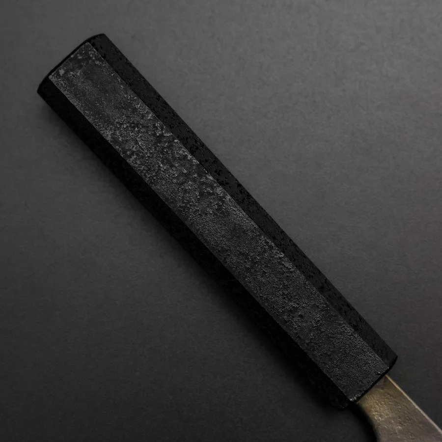 Santoku Silver Steel #3 Nashiji Schwarzer Ishime Urushi Griff 165mm - Image 6