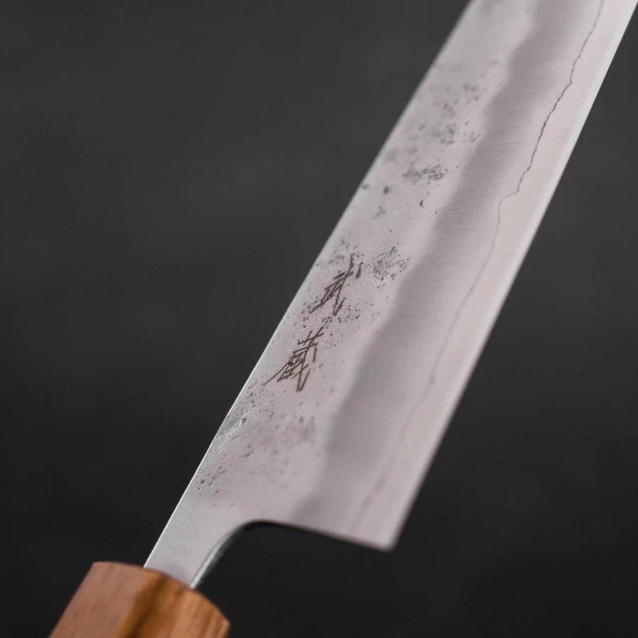 Santoku Silver Steel #3 Nashiji Eichenholz Griff 165mm - Image 3