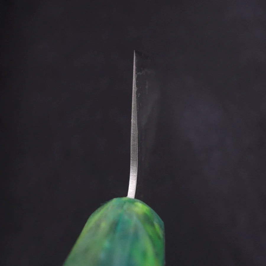 Santoku Silver Steel #3 Nashiji Grüner Ozeanplastik Griff 165mm - Image 4