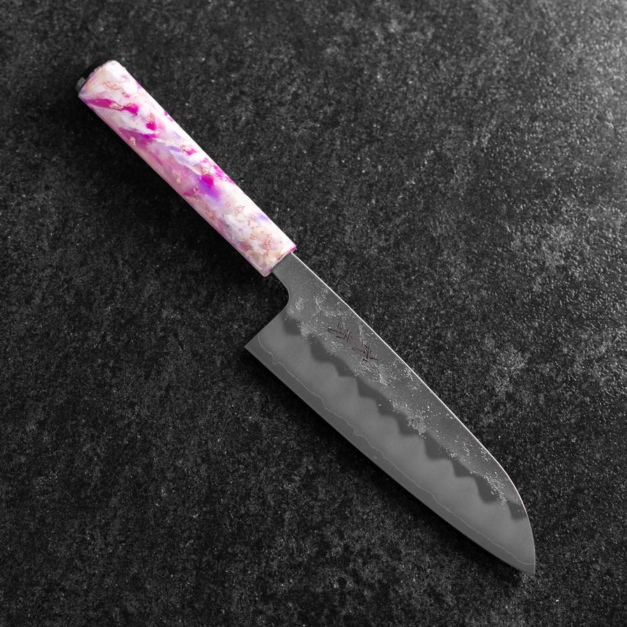 Santoku Silver Steel #3 Nashiji Sakura Ozeanplastik Griff 165mm