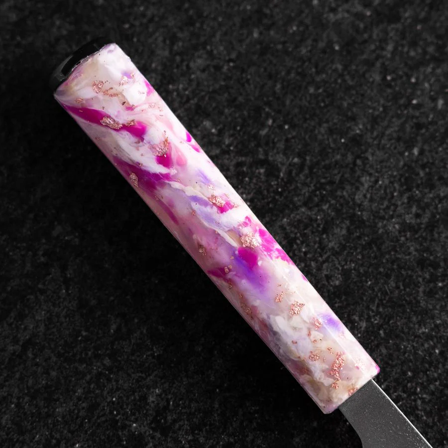 Santoku Silver Steel #3 Nashiji Sakura Ozeanplastik Griff 165mm - Image 6