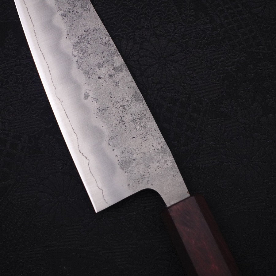 Santoku Silver Steel #3 Nashiji Lila Urushi Griff 165mm - Image 3