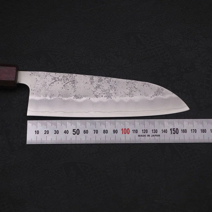 Santoku Silver Steel #3 Nashiji Lila Urushi Griff 165mm - Image 7