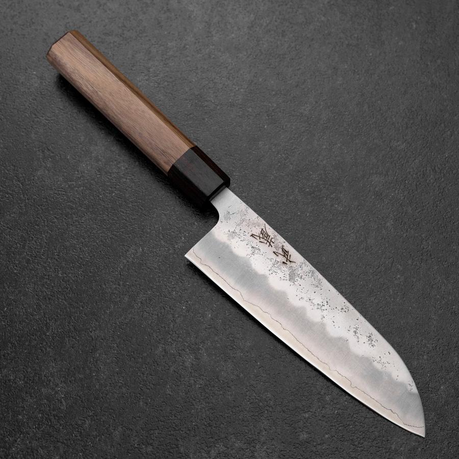 Santoku Silver Steel #3 Nashiji Walnussholz Griff 165mm