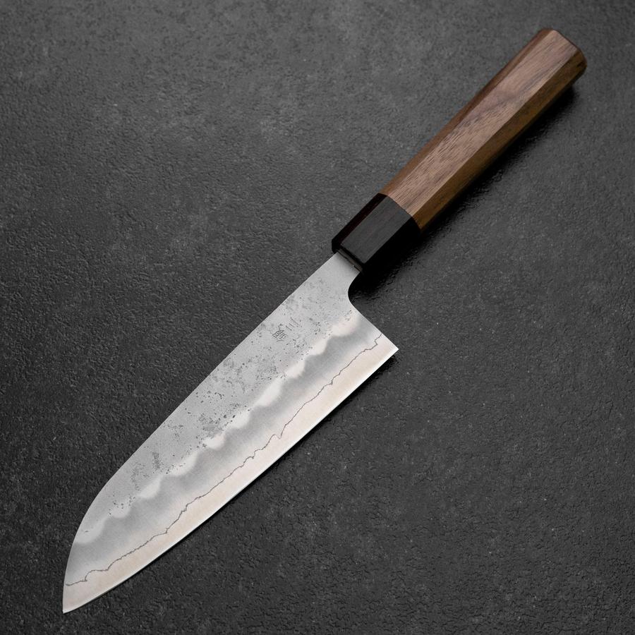 Santoku Silver Steel #3 Nashiji Walnussholz Griff 165mm - Image 2