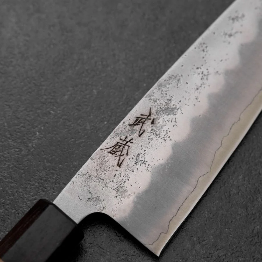 Santoku Silver Steel #3 Nashiji Walnussholz Griff 165mm - Image 3