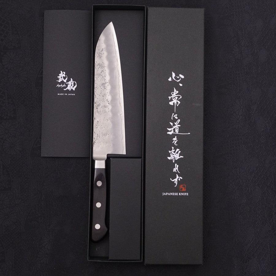 Santoku Silver Steel #3 Nashiji Westlicher Griff In Schwarz 180mm - Image 8
