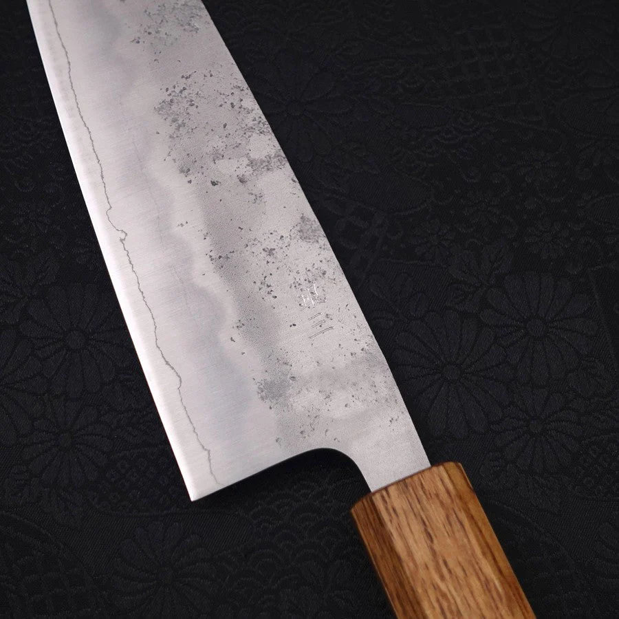 Santoku Silver Steel #3 Nashiji Yaki Urushi Griff 165mm - Image 3