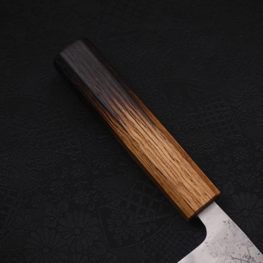 Santoku Silver Steel #3 Nashiji Yaki Urushi Griff 165mm - Image 6