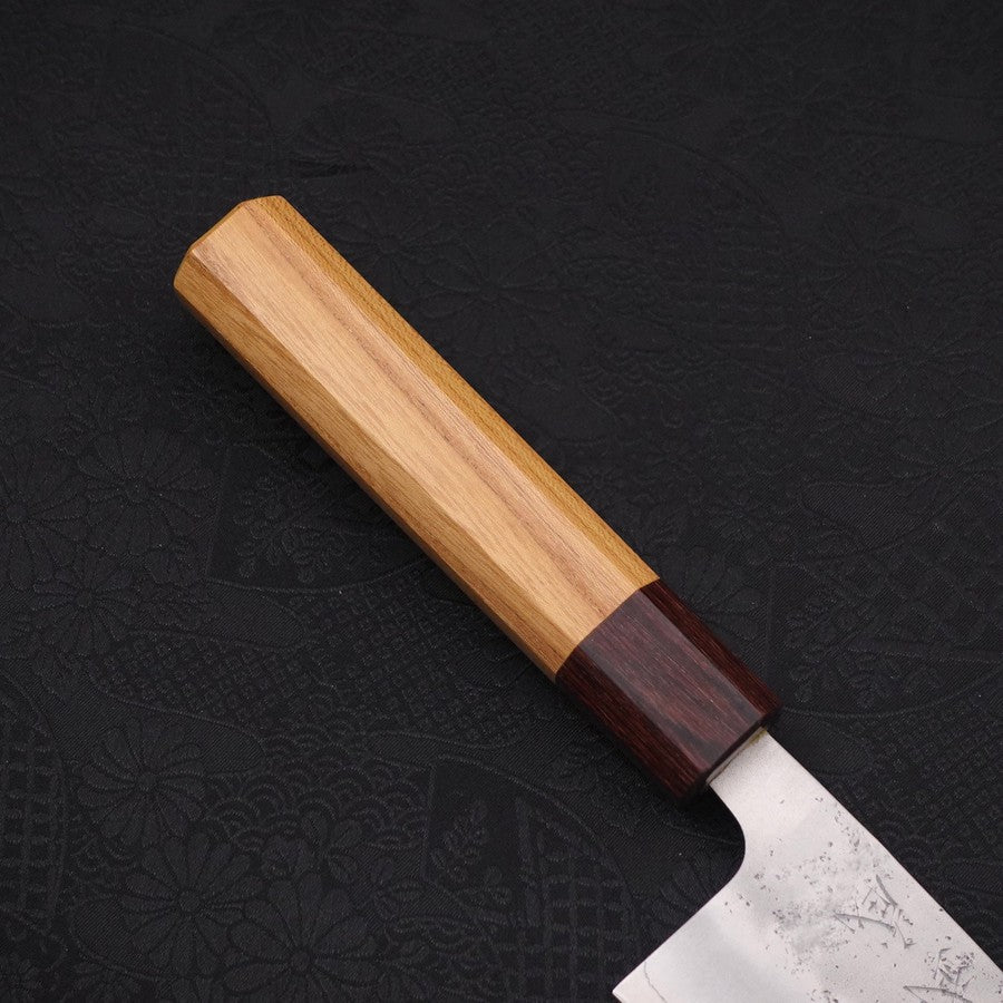 Santoku Silver Steel #3 Nashiji Japanische Zelkove Griff 165mm - Image 6